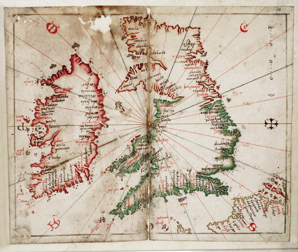 A sixteenth century map of Britain and Ireland