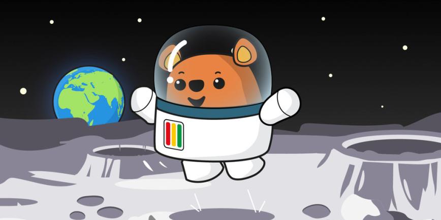 Ted on the moon