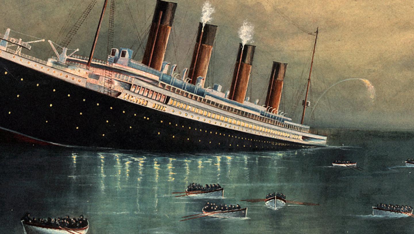 titanic pictures sinking real