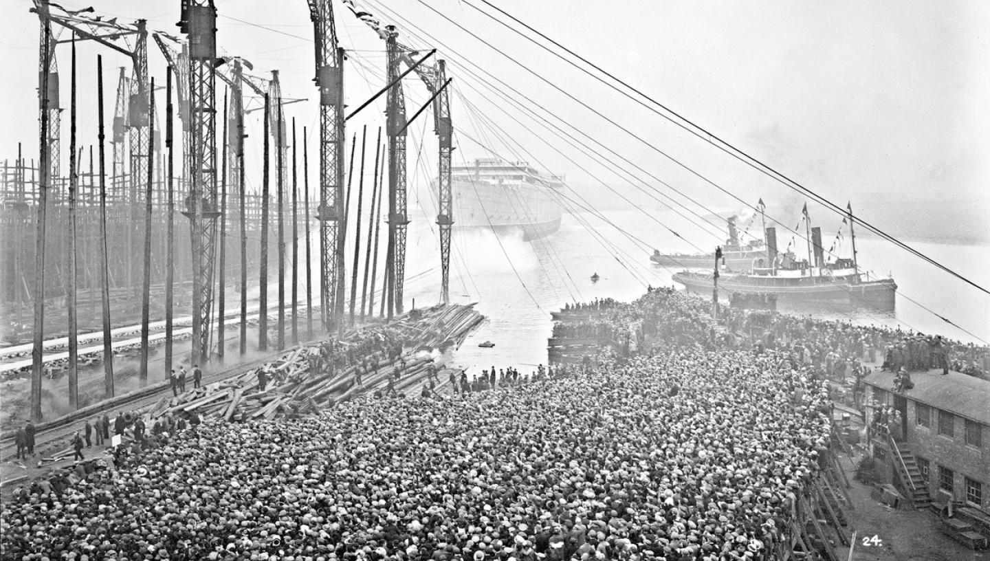 Souvenir of the launching of RMS 'Aquitania', April 1913 | Royal ...