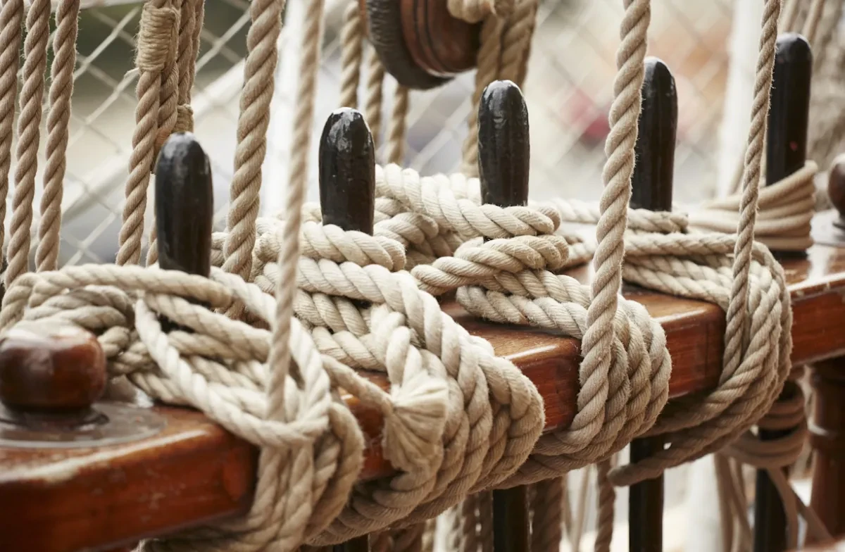 Ship rigging knots.