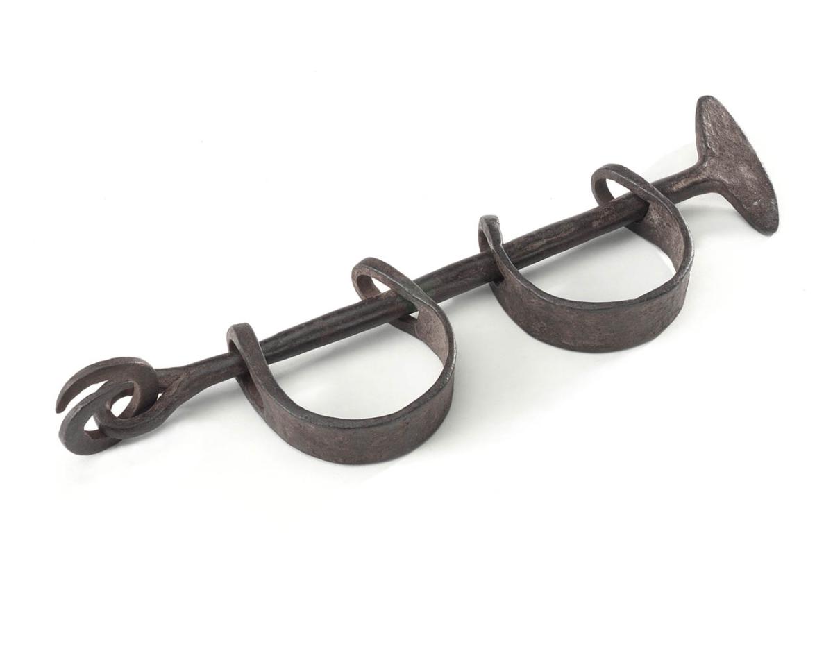 Leg irons on display in the Atlantic Worlds gallery