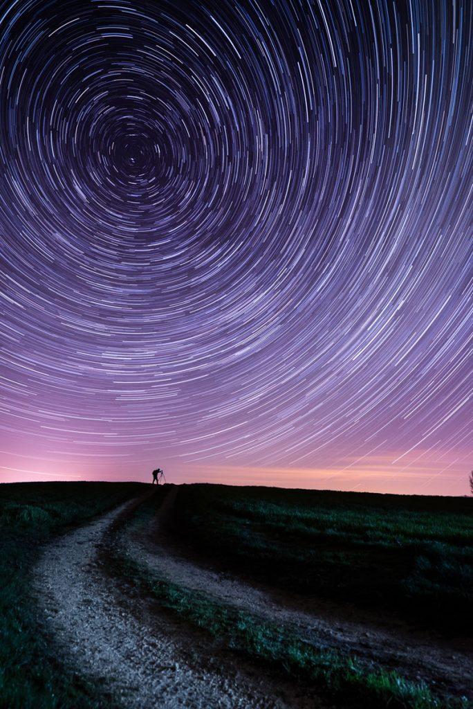 Stair trails on the horizon