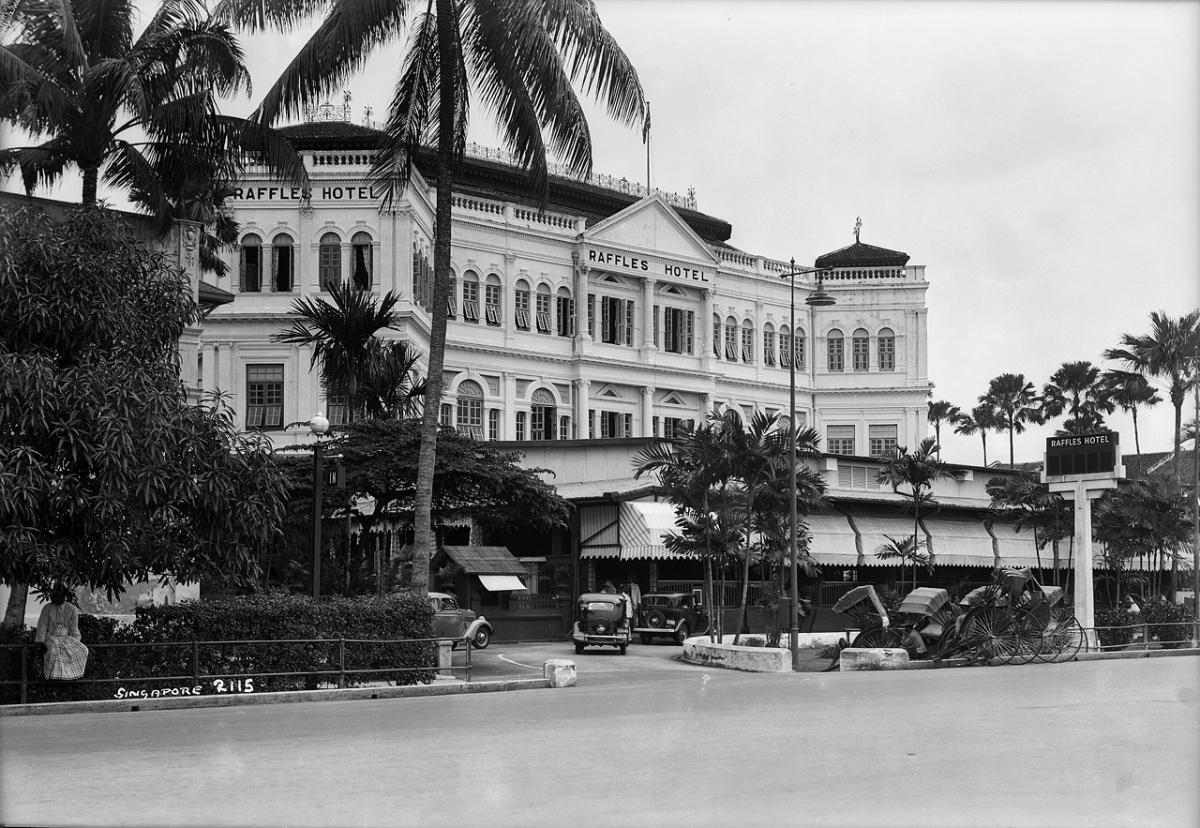 Photograph of the Raffles Hotel in Singapore