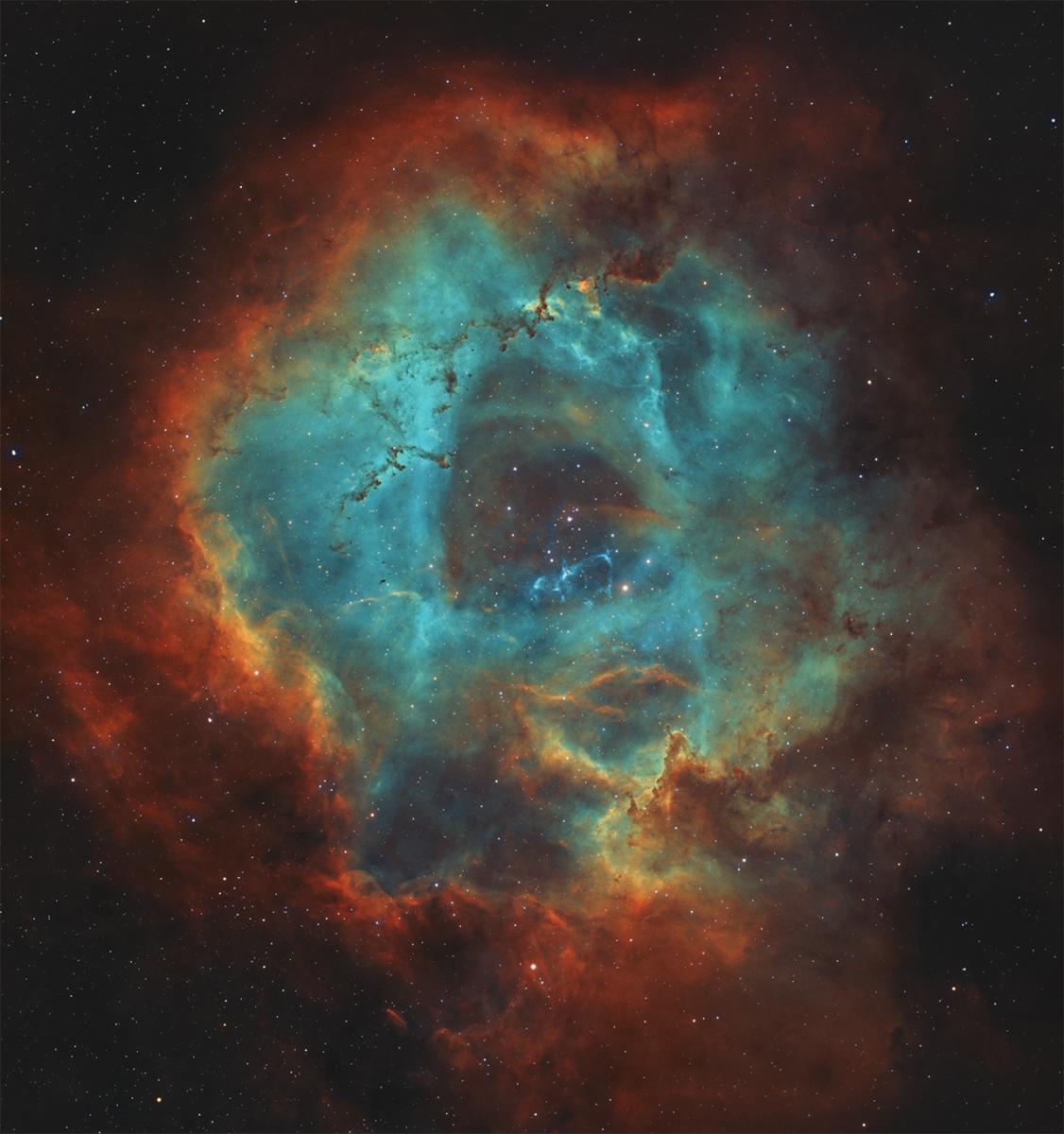 Colourful image of a nebula