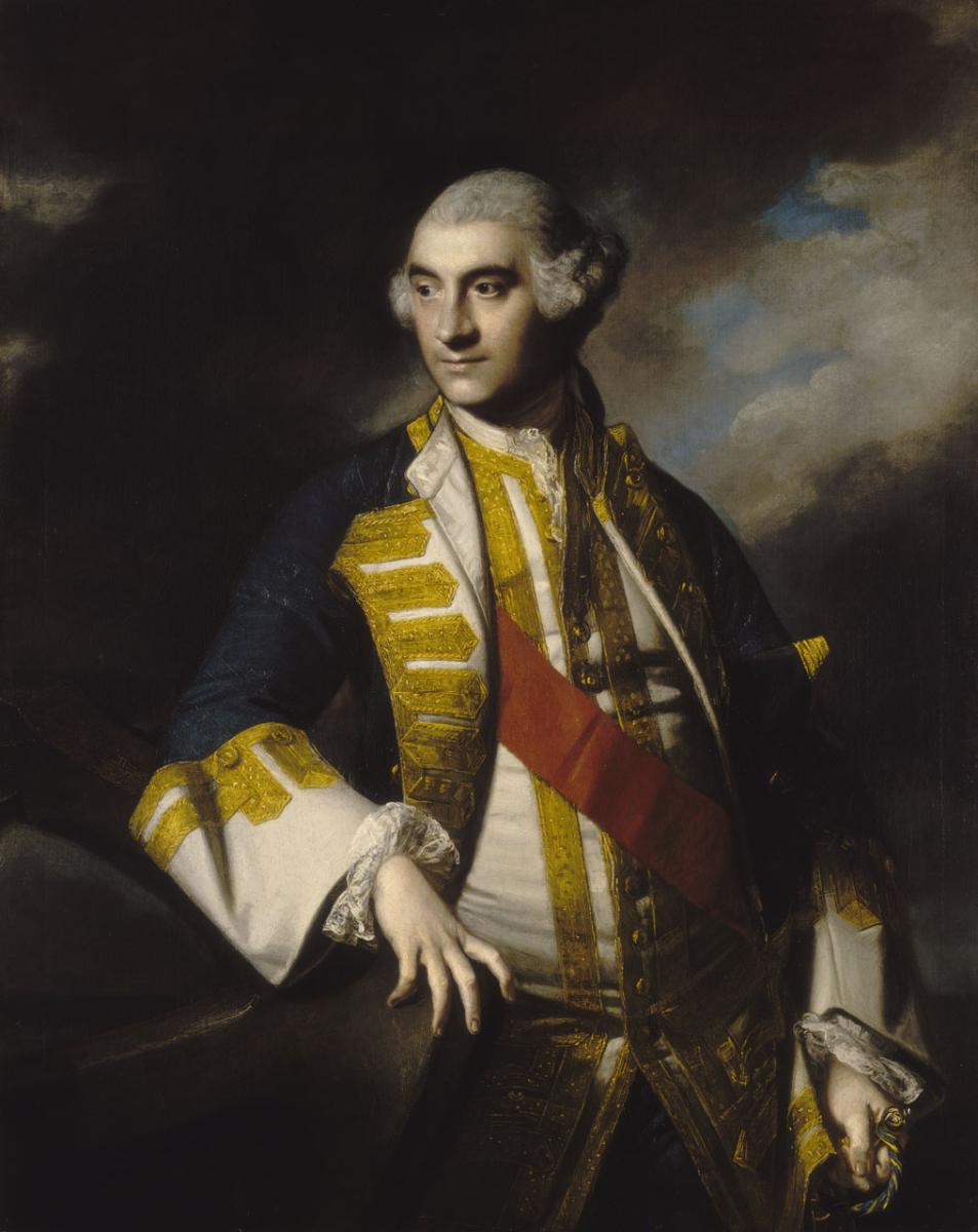 Portrait of an admiral wearing a uniform with a red sash