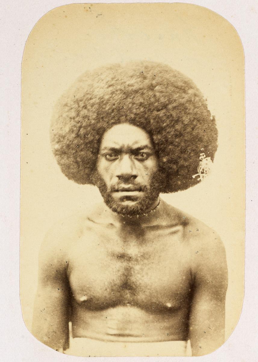 Historic photograph of a Fijian man