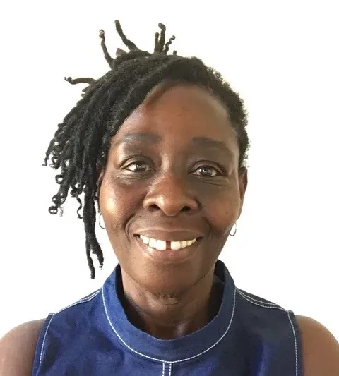 Head and shoulders of a black woman, artist Mary Evans