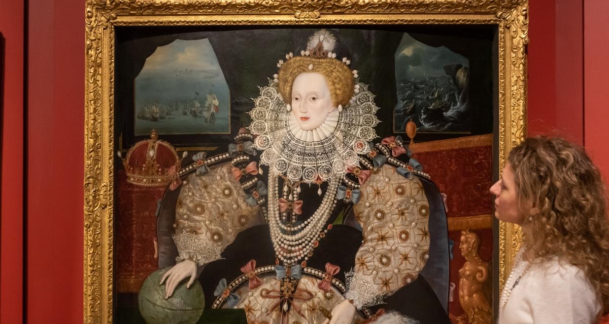 Woman looking at Armada Portrait