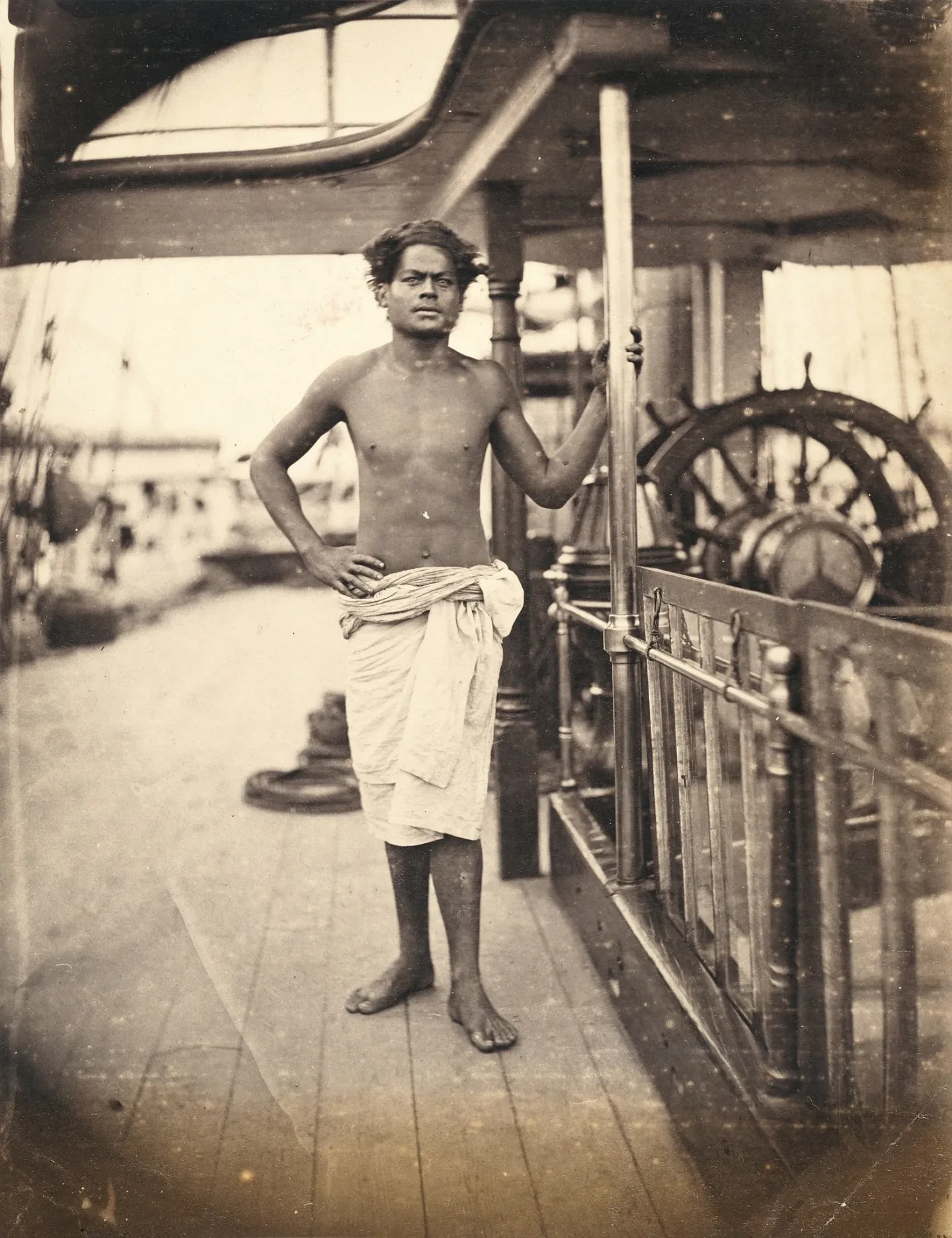 Photograph of the Tongan navigator who guided Challenger through the reefs.