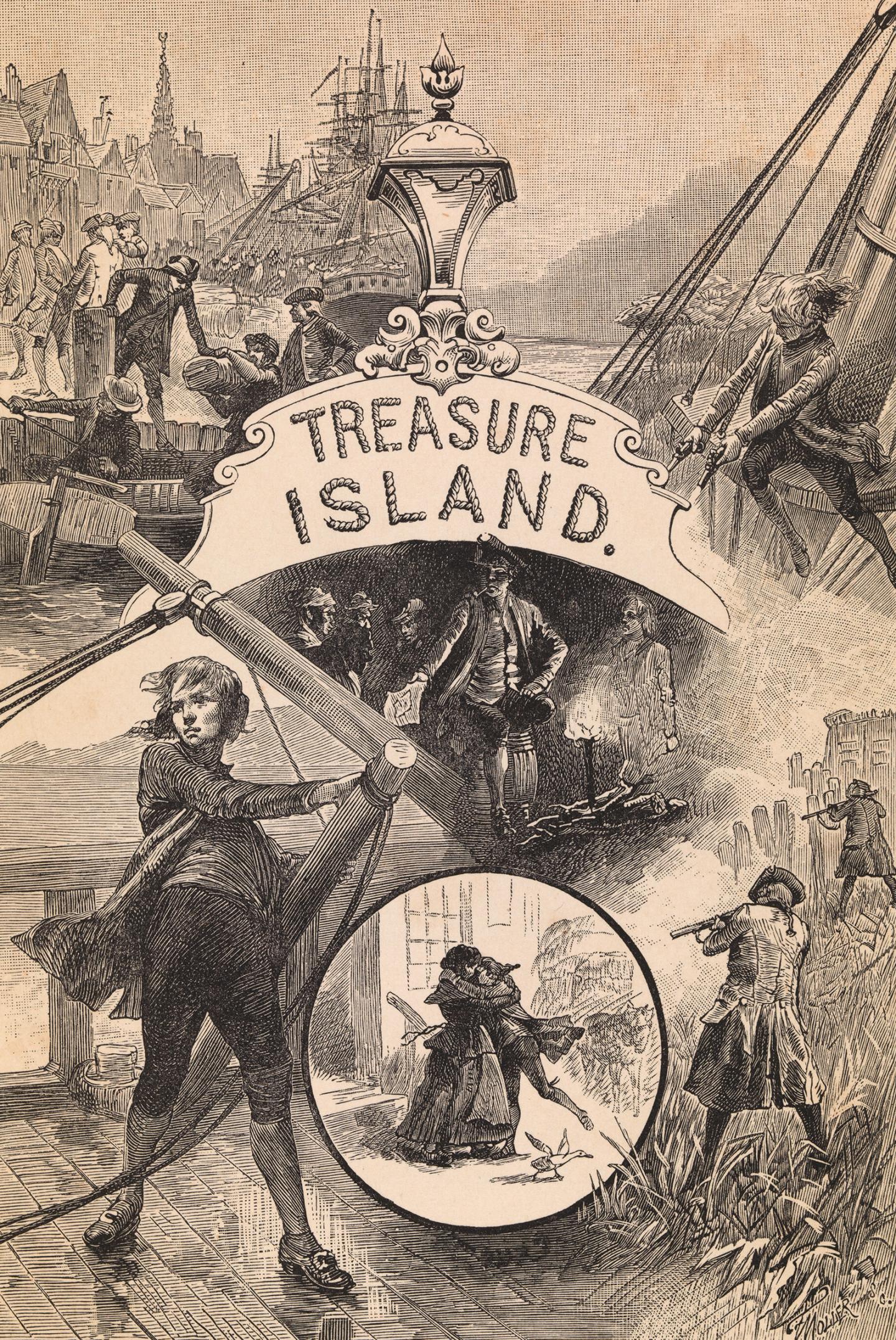 Frontispiece from the 1886 illustrated edition of Treasure Island by Robert Louis Stevenson