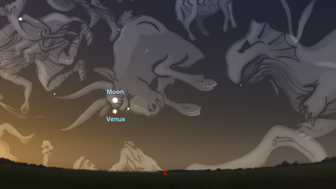 Venus and the Moon