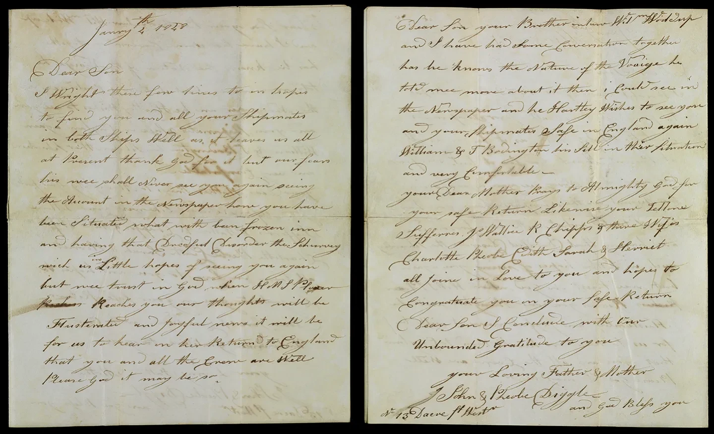 A scanned, handwritten letter.