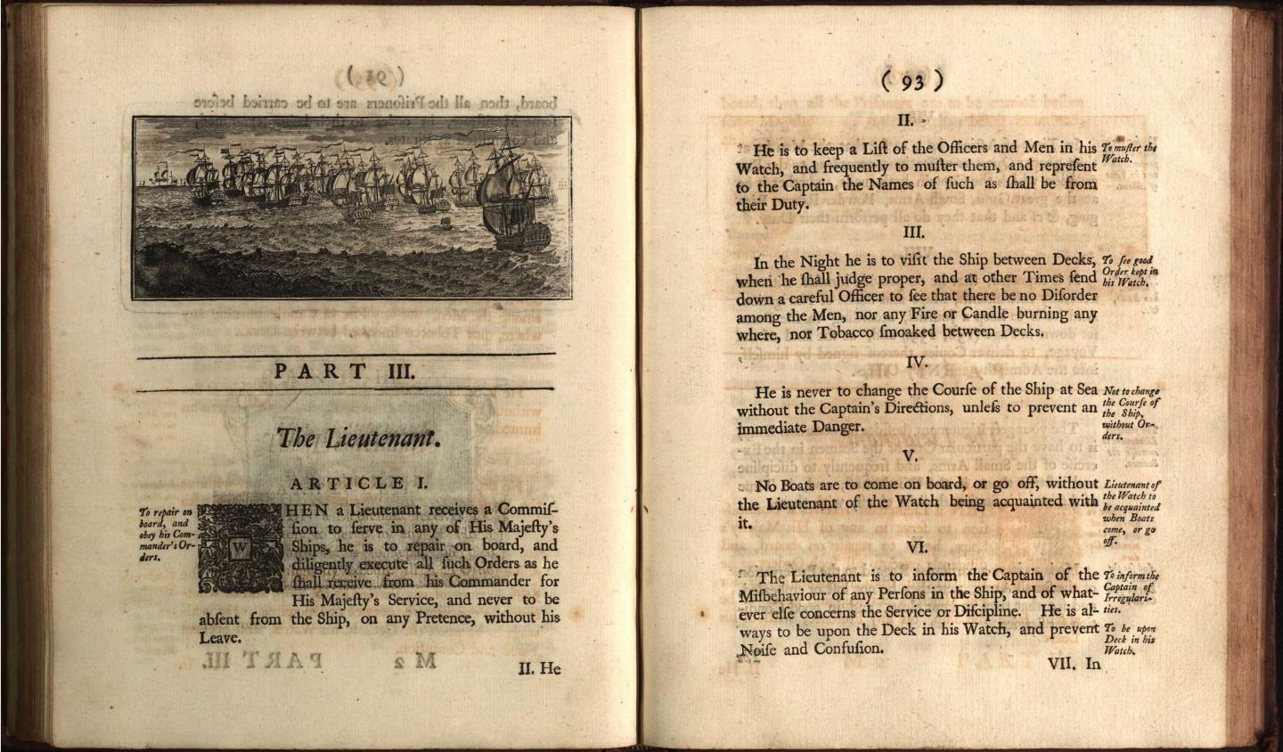 Regulations and instructions relating to His Majesty's service at sea / Great Britain. Admiralty. 1747