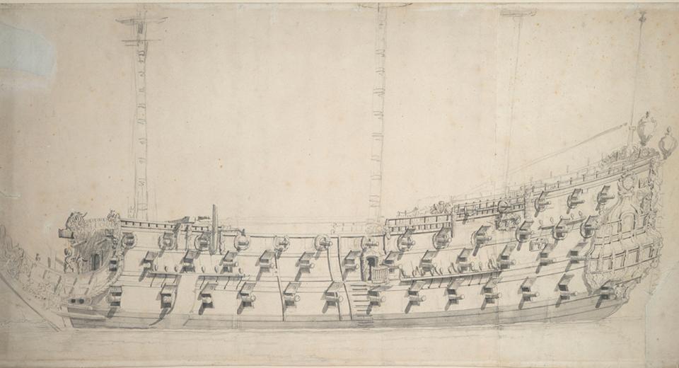 Drawing, by van de Velde the Elder