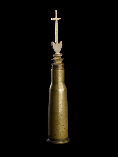 An image for 'An altar cross made from a German bullet and cartridge case'